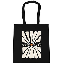 Hippowarehouse self love Tote Shopping Gym Beach Bag 42cm x38cm, 10 litres