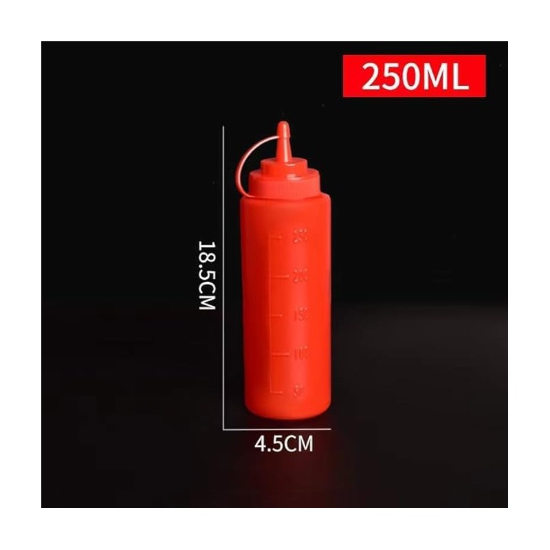 DACUAN 230ml ketchup extrusion bottle, ketchup with lid, barbecue, salad
