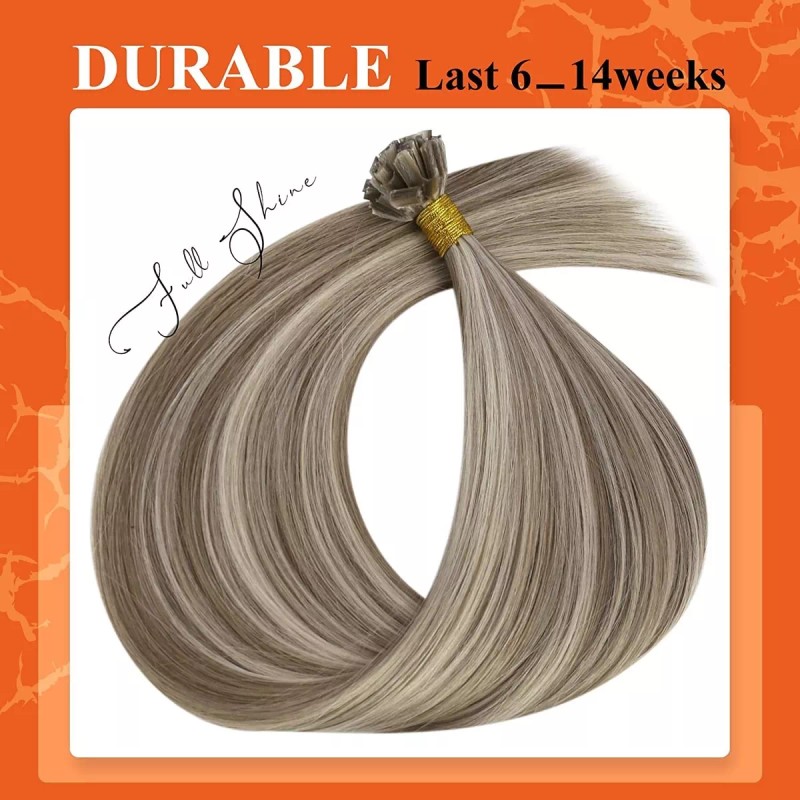 Full Shine Extensiones Cabello Real 40gr 14in Rubio