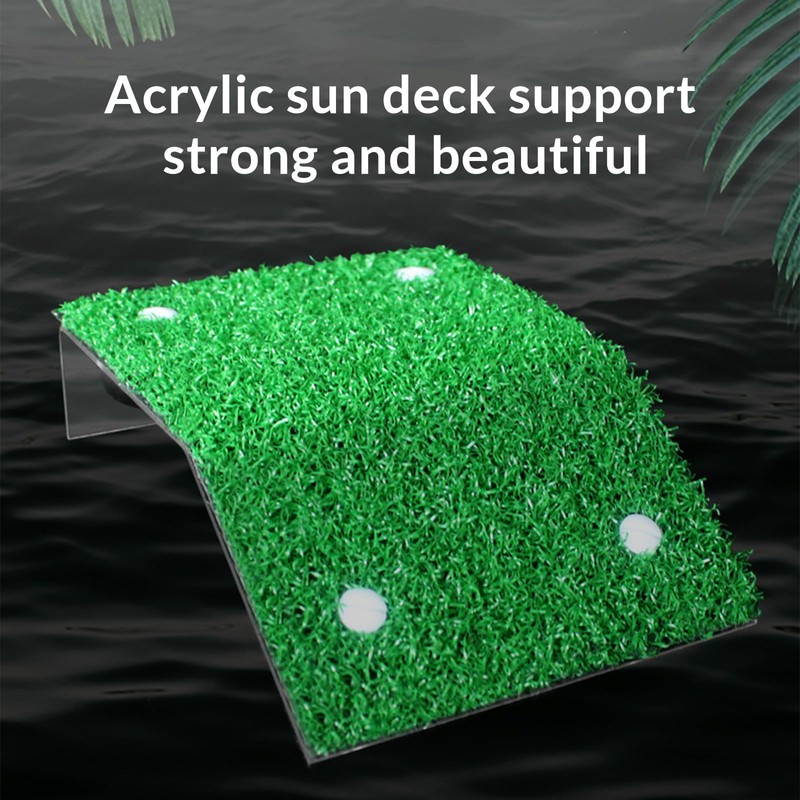 BigTron Basking Platform Simulation Grass Turtle Ramp, Turtle Resting Basking