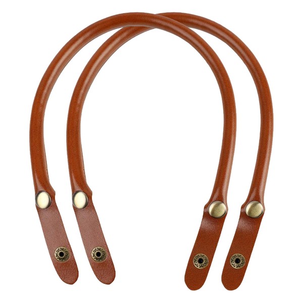 LdawyDE Bag Handles Leather Black, 2 Pieces Leather Bag Strap