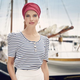 Christine Headwear Versatile and modern Mila turban with numerous features and a unique fit, Lipstick Red, Einheitsgröße