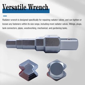 JEUCLEL 1/2 Inch Drive Universal Pagoda Head Valves Joints 5 Step Stepped Radiator Spud Wrench Valves Lugs Repair Tank Connection Removal Tool
