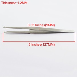 JUNLIXN 2PCS Lock Pin Tumbler Tweezers Stainless Steel Locksmith Lock Tradesman Tweezers Wire Holding Tweezers Locksmith Tool for Locksmith Pinning & Rekeying Kit