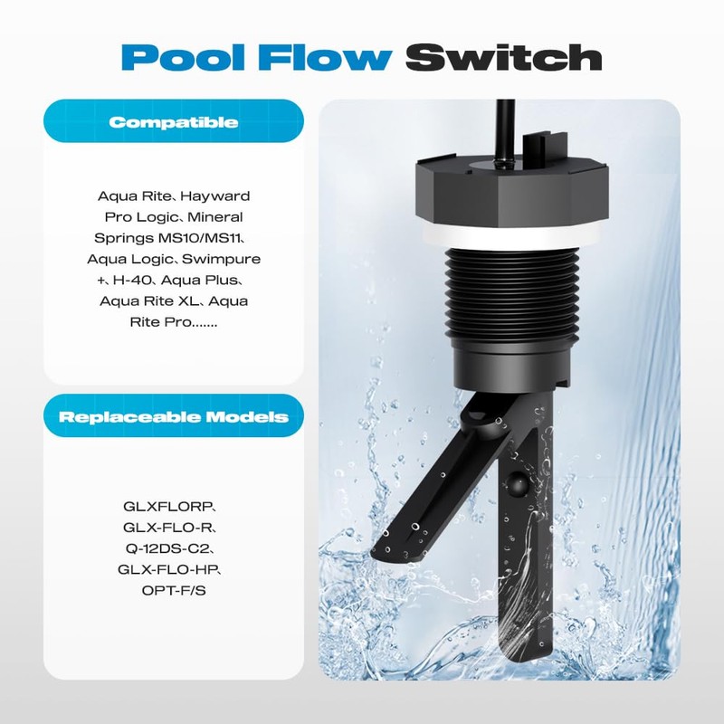 Malictele Hayward Flow Switch, GLX-FLO-RP for Hayward Goldline Aquarite Salt