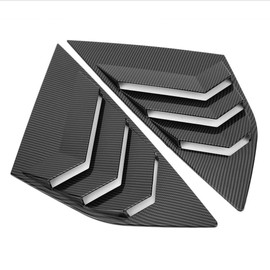 Rear Window Louver, ABS Carbon Fiber Rear Window Louver Shutter Vent Fits for Focus ST RS MK3