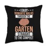 Worm Farming Funny Composting Earthworm Vermicompost Throw Pillow