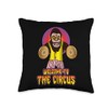 Welcome to the Circus Cymbal Monkey Throw Pillow