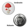 Good Luck Magnet Round with Bottle Opener with Toadstool Beautiful