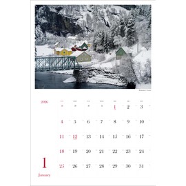 Seasons of Splendor "Travel Around the Beautiful World" Kazushi Yoshimura 2026 Calendar