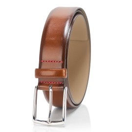 HUGO, Gregor Smooth Leather Belt, chestnut brown, 30