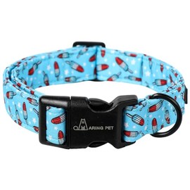 ARING PET Summer Dog Collar-Cotton Lightweight Dog Collars, Adjustable Pet Collar Puppy Collars with Quick Release Buckle for Small Medium Large Dogs