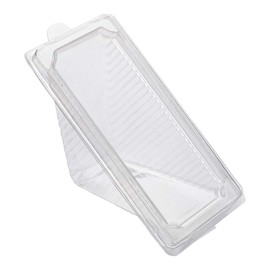 Thermo Tek 10 oz Triangle Clear Plastic Sandwich Container - with Lid - 6 1/4" x 3 1/4" x 3" - 100 count box - Restaurantware