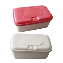 Kisangel 2pcs Wipe Box Baby Wipes Dispenser Weighted Wipe Dispenser Wipe Dispenser for Bathroom Toilet Wipes Dispenser Refillable Container Plastic Travel Storage Box Tissue