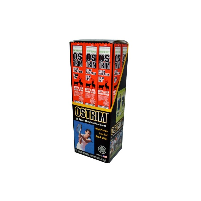 Ostrim Beef/Elk Snack Stick, Sweet and Spicy, 1.5 Ounce (Pack