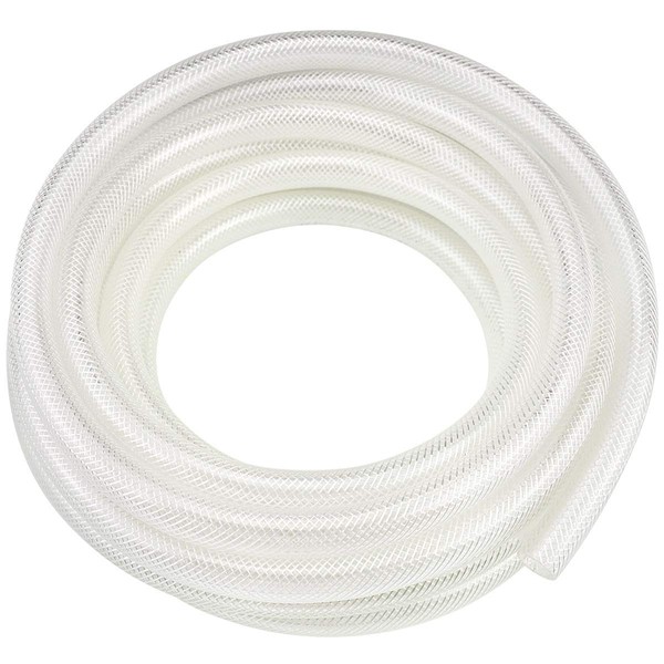 1-1/4" ID x 10 Ft High Pressure Braided Clear PVC