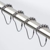 iDesign Metal Roller Shower Curtain Rings/Hooks for Standard Rods in