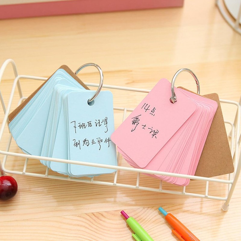 Operitacx 5pcs Binder Clips Note Pads Flash Cards Practical Memory