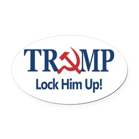 CafePress Lock Him Up Euro Oval Car Bumper Magnet