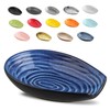 Hasense Ceramic Spoon Rest for Kitchen Counter, 5.7 Inch Blue