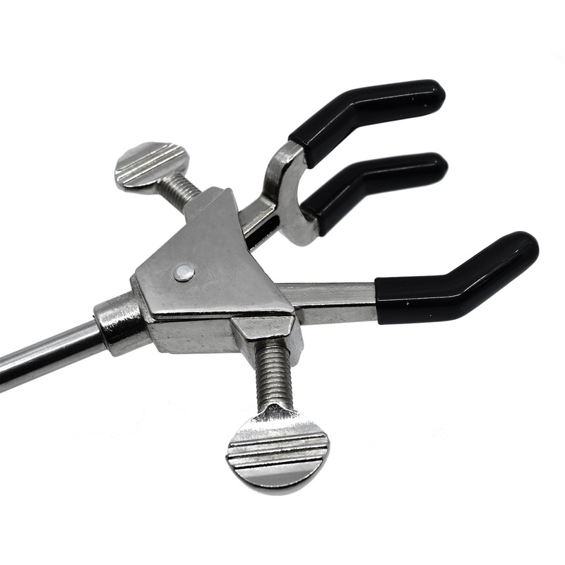 3 Prong Double Adjustable Universal Clamp, Non-Slip Vinyl Coated Rubber