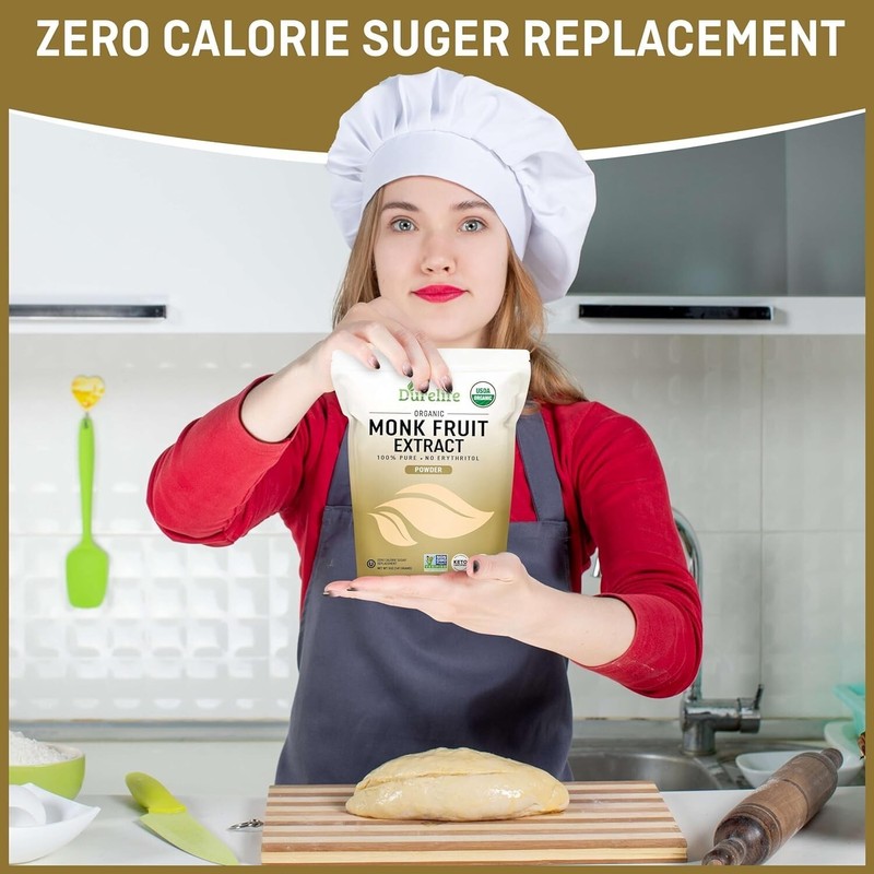 Durelife Organic 100% Pure Monk Fruit Extract Powder 15 OZ