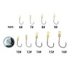 Fishing Hook with Leader,5 Hooks Fishing Rig-7 Strands Nylon Coated