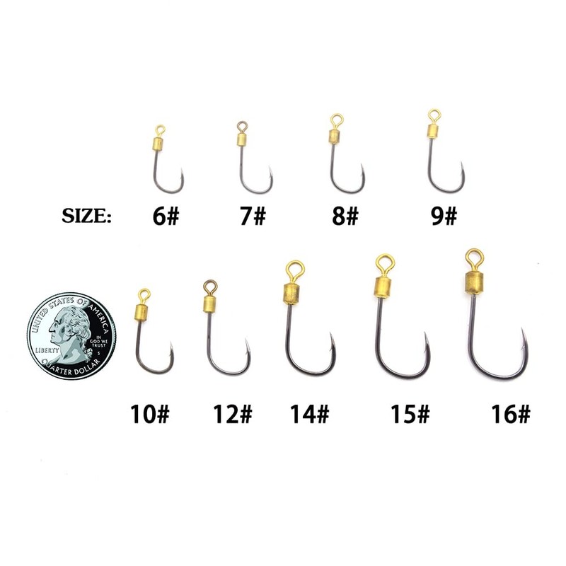 Fishing Hook with Leader,5 Hooks Fishing Rig-7 Strands Nylon Coated