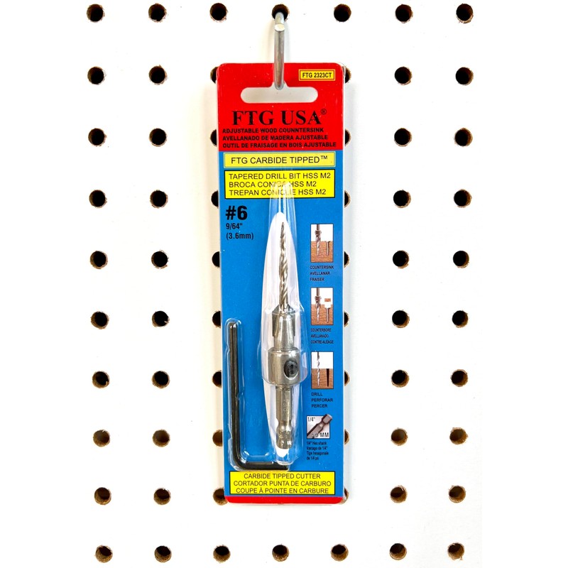 FTG USA #6 (9/64") Tungsten Carbide Tipped Countersink Drill Bit