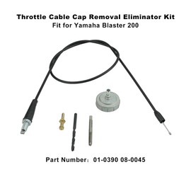 Throttle Cable Kit, Fits for Yamaha Blaster 200 1988-2006, Removal Eliminator Kit Including Throttle Cable Cap Idle Screw, Replace 2XJ-26311-01-00