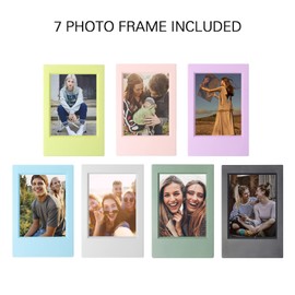 Rieibi (7 Pack) 3 Inch Mini Photo Frame - Picture Frame Set for Instax Mini Evo/12/11/9/8/7+ Film - Photo Frame for Table Decoration