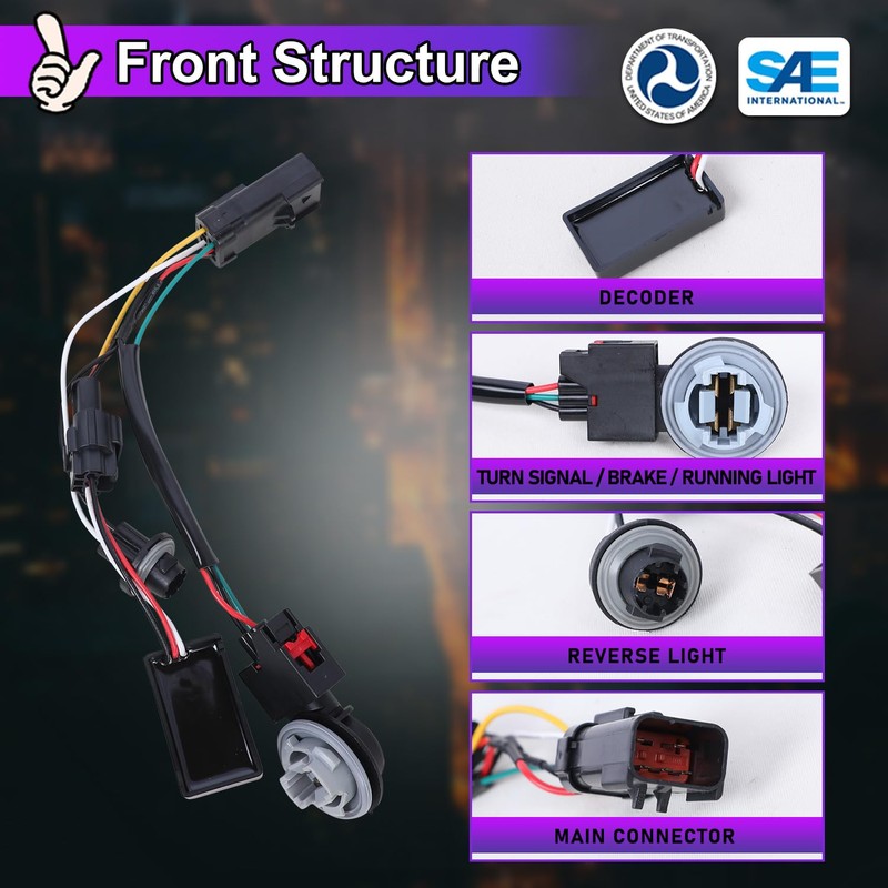 Nixon Offroad LED Tail Lights Converter Wire Kit [Fit Factory