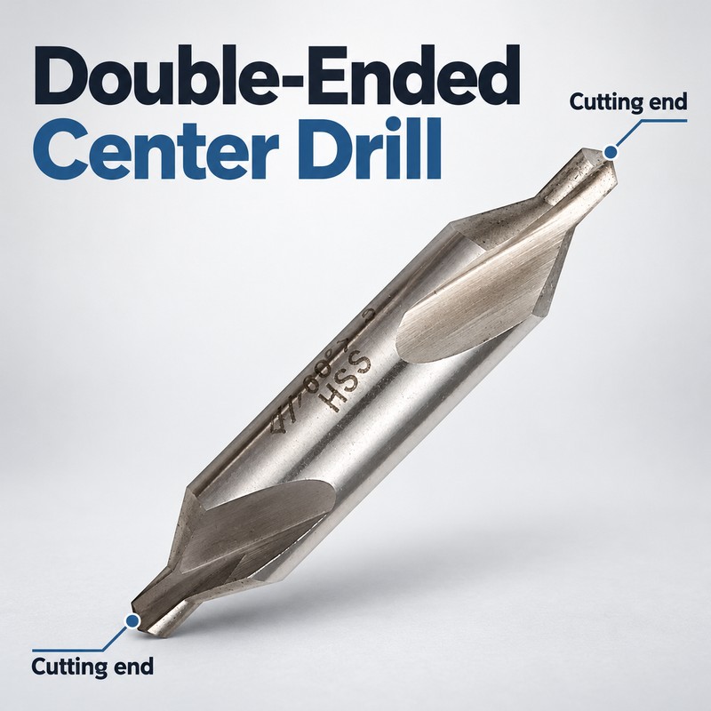 7-Piece M2 HSS Center Drill Bit Set for Metalworking –