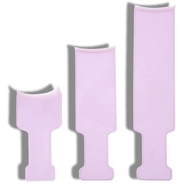 Hair Salon Highlighting Board Set - 3pcs Professional Hair Dye Paddle Tool Foil Balayage Boardfor Hair Bleach, Hair Dye Long Board and Short Board Coloring Set (Purple)