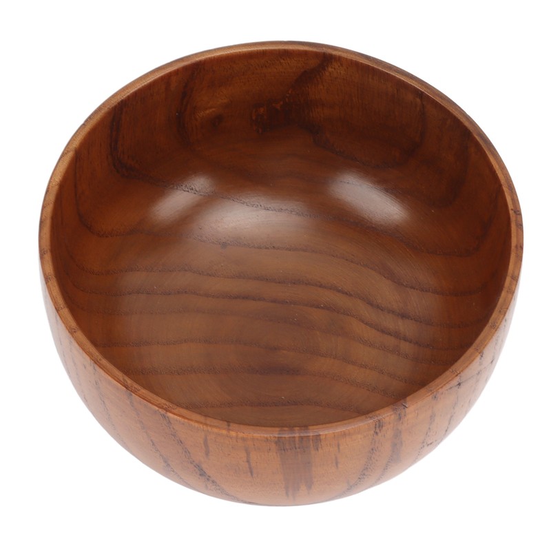Wood Soup Bowl Unique Texture Exquisite Smoothly Round Wooden Bowl
