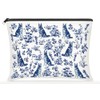 German Shepherd Dog French Toile De Jouy Makeup Bag -