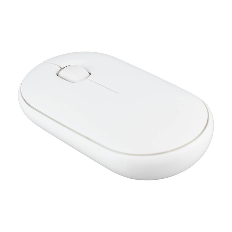 Wireless Mouse White 2.4G BT Mode Ultra Slim Silent Optical