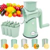 TOPAA 5 in 1 Manual Vegetable Chopper with Replaceable Blades,