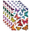 Iconikal 100-Count Static Cling Vinyl Window Decorations, Butterflies (5 Sheets