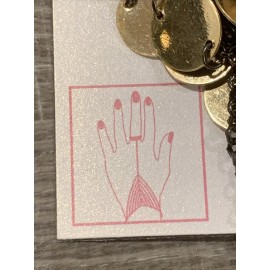 Icing Finger Ring Bracelet Slave Bracelet Hand Chain Jewelry Gold And Black