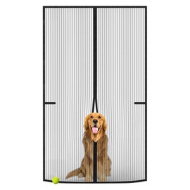 ViShawtek Magnetic Mosquito Net for Windows Doors, Black, 120 x 210 cm