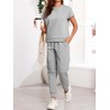 Famulily Women's 2 Piece Summer Cozy Jogger Set Loose Solid