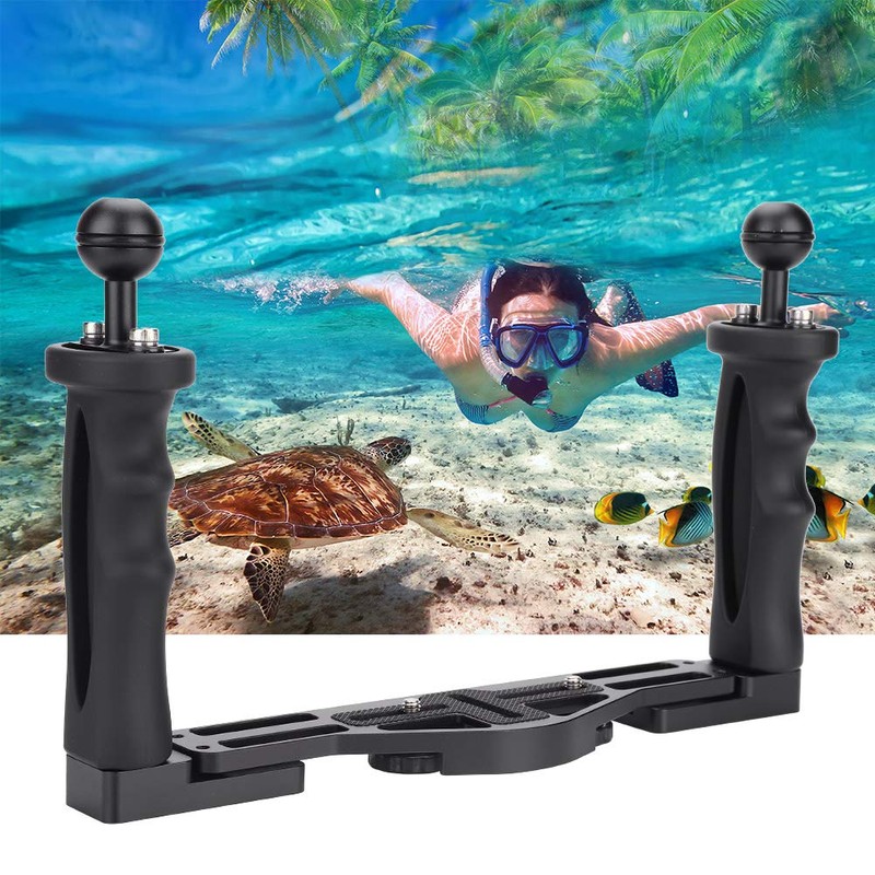 Underwater Tray, Aluminum Tray with Two Handles Underwater Camera Housing