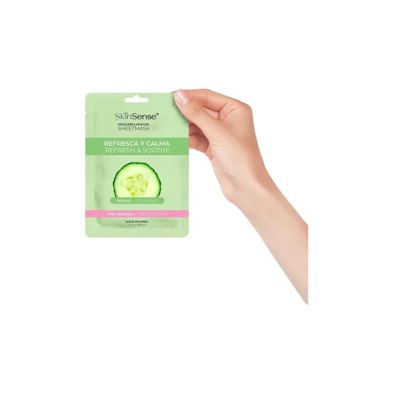Skin Sense Mascarilla Facial Coreana De Tela Pepino