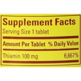 Nature Made Vitamin B1 100mg Dietary Supplement Energy Support Tablets 100 ct