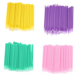 Micro Aplicador Desechable, 400 Pcs 4 Colores Micro Aplicador Flexible, Cepillos, Micro Varitas, Suministros para Maquillaje, Aplicación de Delineador de Ojos
