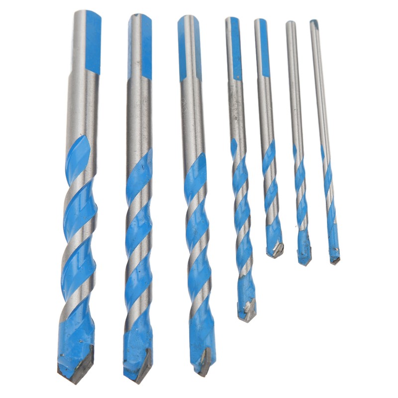 7PCS Carbide Drill Bits Straight Shank Spiral Drilling Bit Set