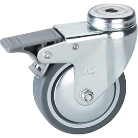 Dörner + Helmer 774511C Swivel Castor with Back Hole Diameter 100 mm with Lock