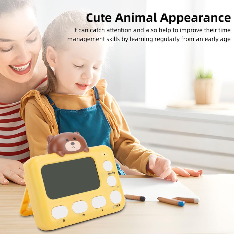 Digital Kitchen Timer, LCD Display Magnetic Alarm Multifunctional Countdown Stop