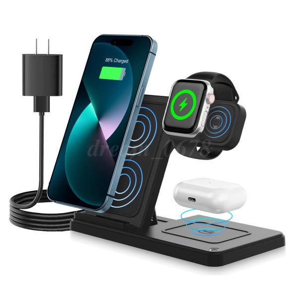 For Apple Charging Station for Multiple Device 3-in-1 Fast Wireless